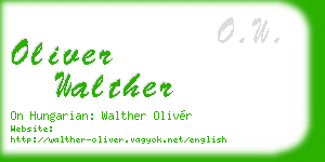 oliver walther business card