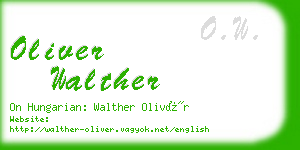 oliver walther business card